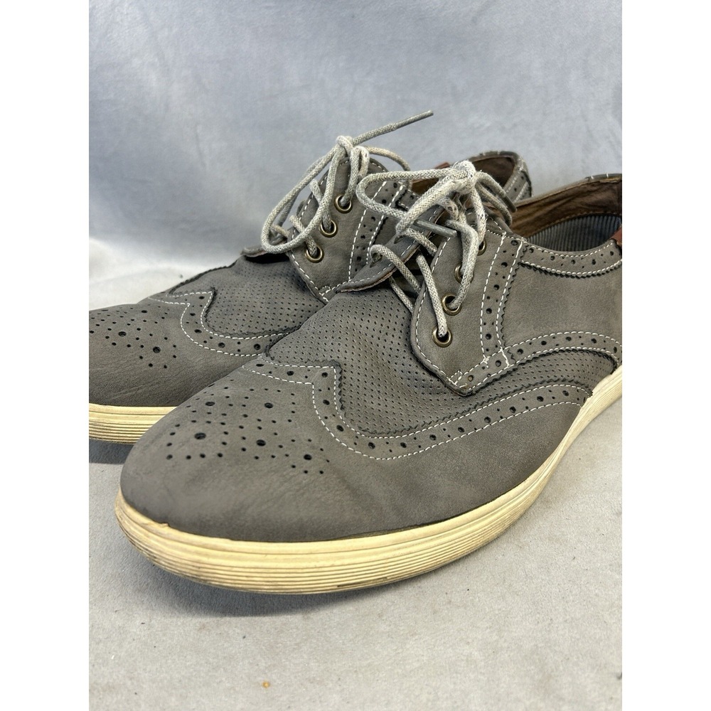 Madden Ranney Wingtip Casual Shoes Mens Size 12 Steve Madden Lace Up Blue/ Gray - Picture 5 of 16